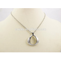 Fashion Women Men Jewelry Stainless Steel O Shape Pendant Necklace